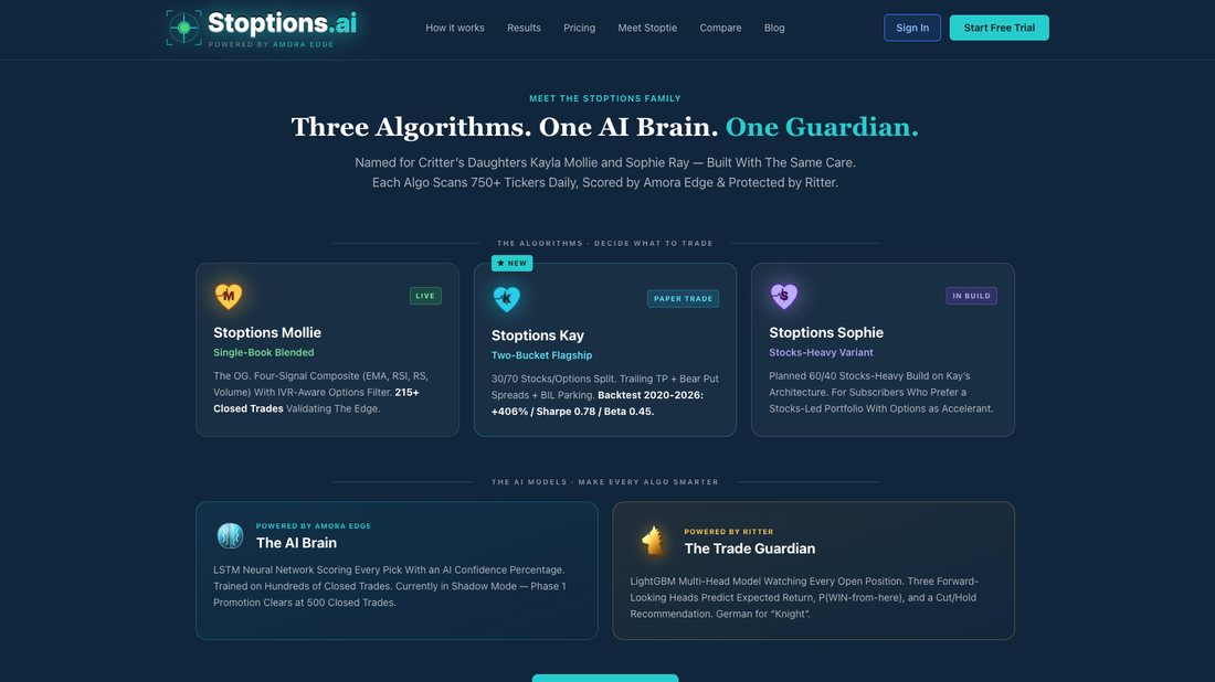 Stoptions.ai public marketing site